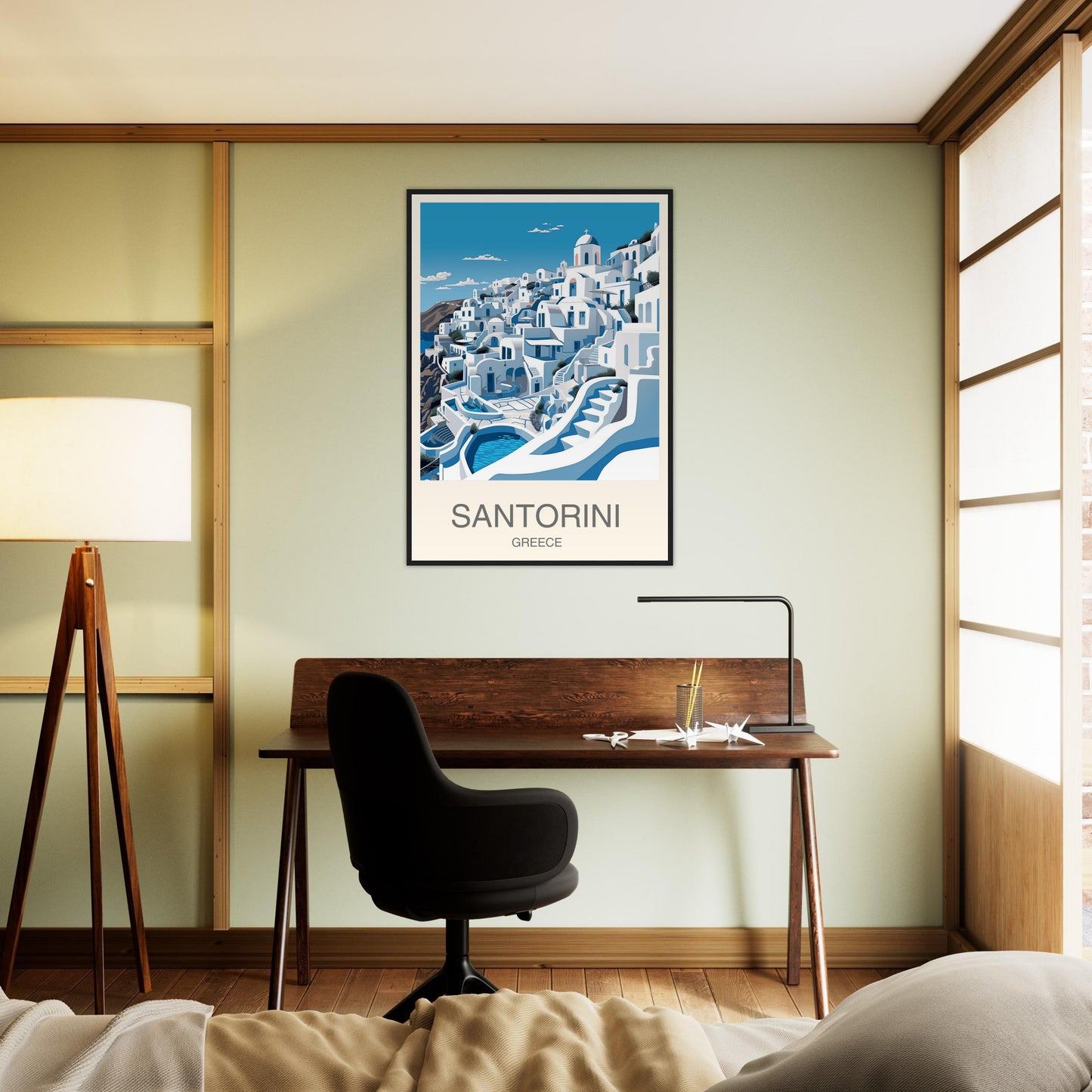 Santorini Travel Print