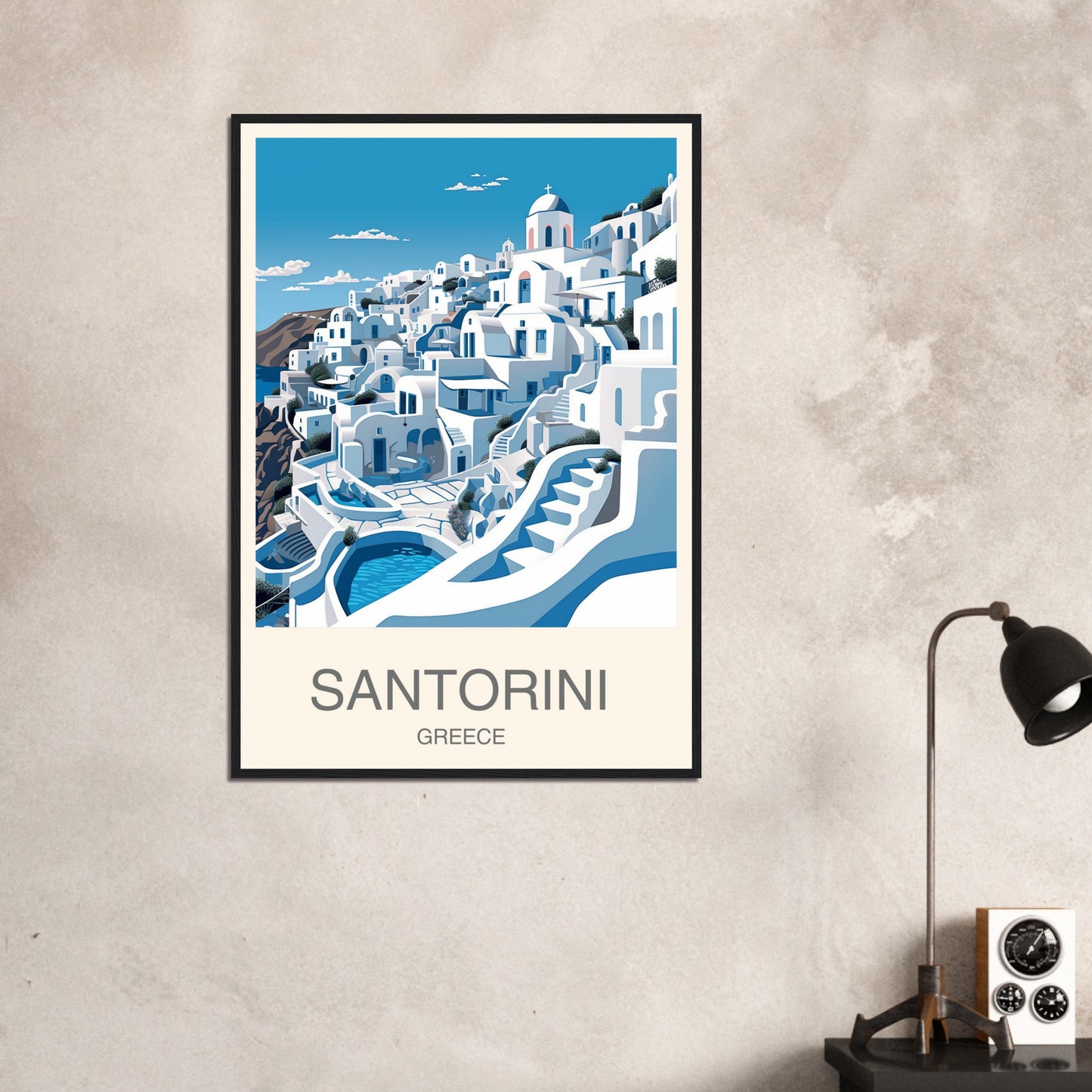 Santorini Travel Print