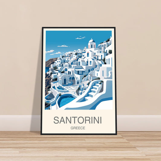 Santorini Travel Print