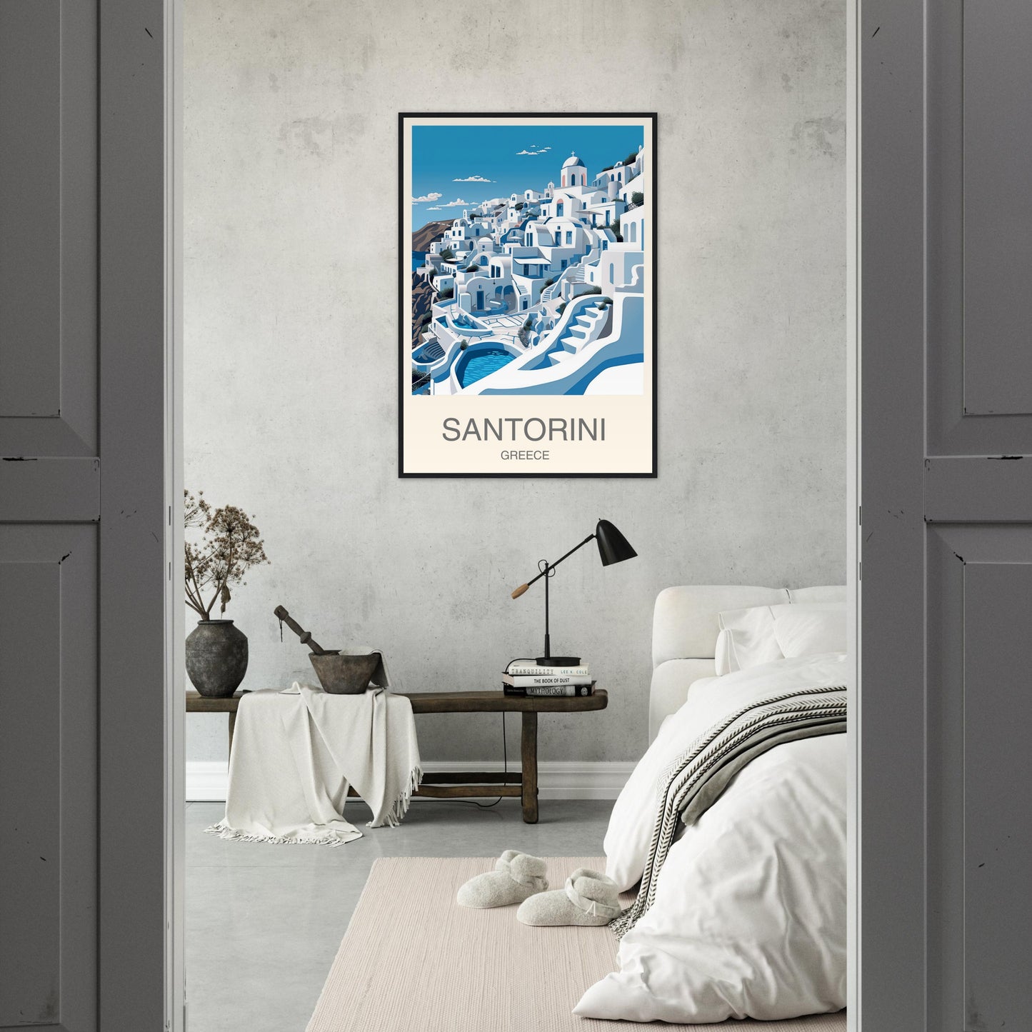 Santorini Travel Print